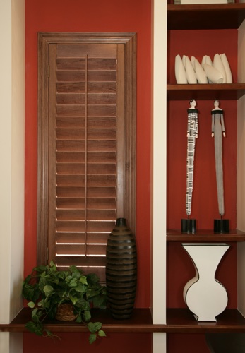 Honolulu wood shutter shelving